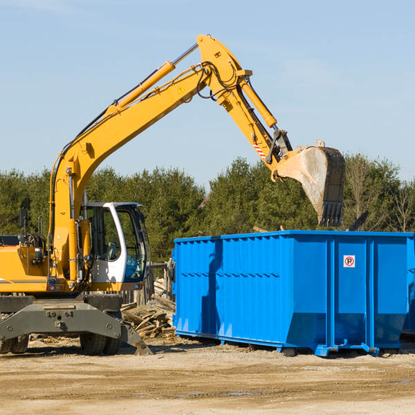 are there any restrictions on where a residential dumpster can be placed in Mayville